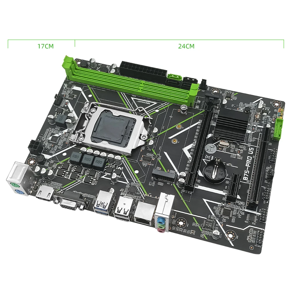 machinist b75 motherboard lga 1155 set kit with intel g2130 processor ddr3 8gb24g ram memory integrated graphics b75 pro u5 free global shipping