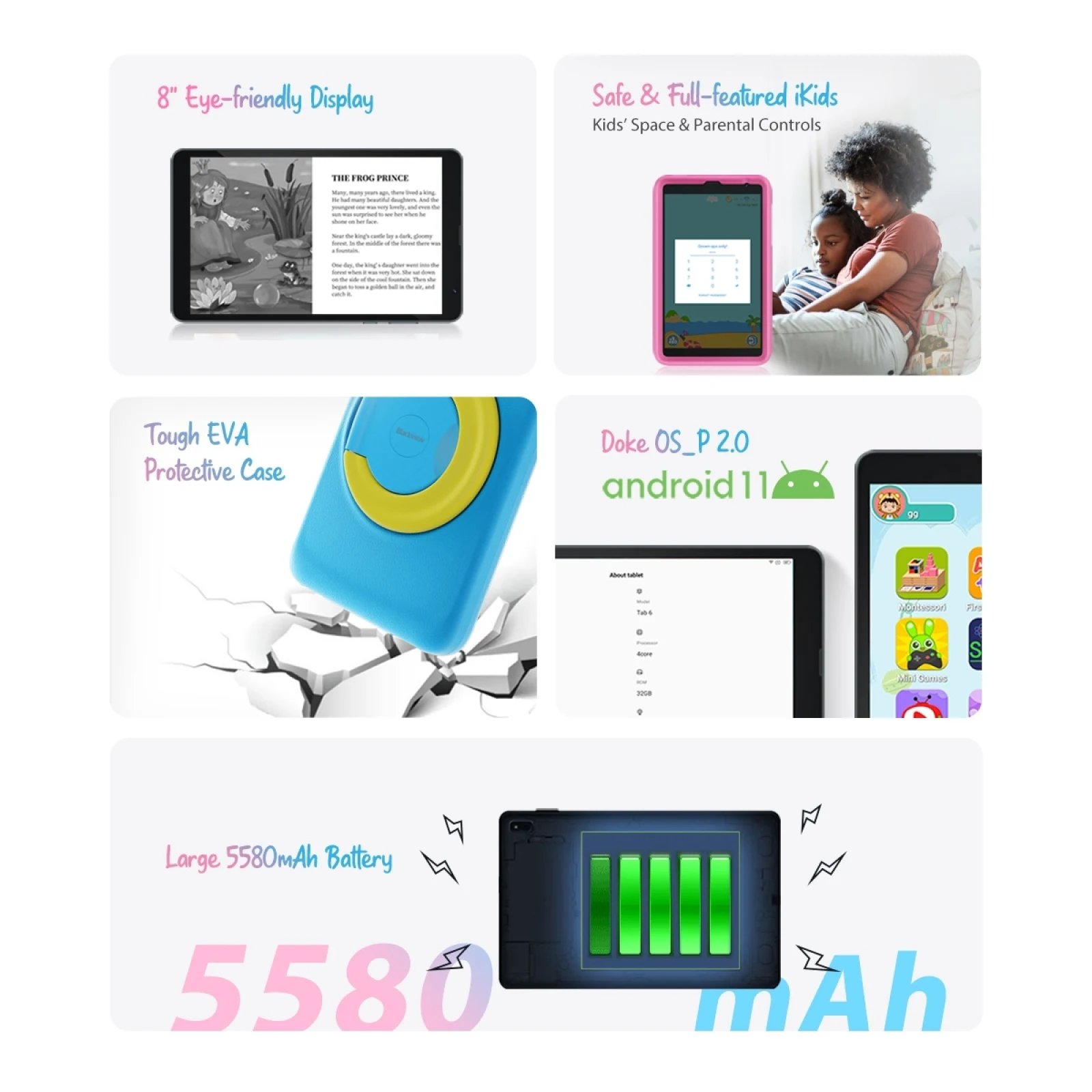 Blackview Tab 6 планшет с 8-дюймовым дисплеем ОЗУ 3 ГБ ПЗУ 32 5580 мАч Android 11 | Компьютеры и