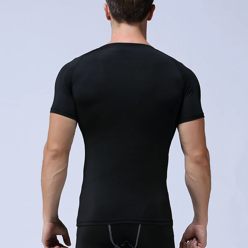

Tee Compression Shirt T Shirts Sport Tops Fitness Bodybuilding Quick Dry Running Short Sleeve Gym Athletic Men Dry Fit Workout