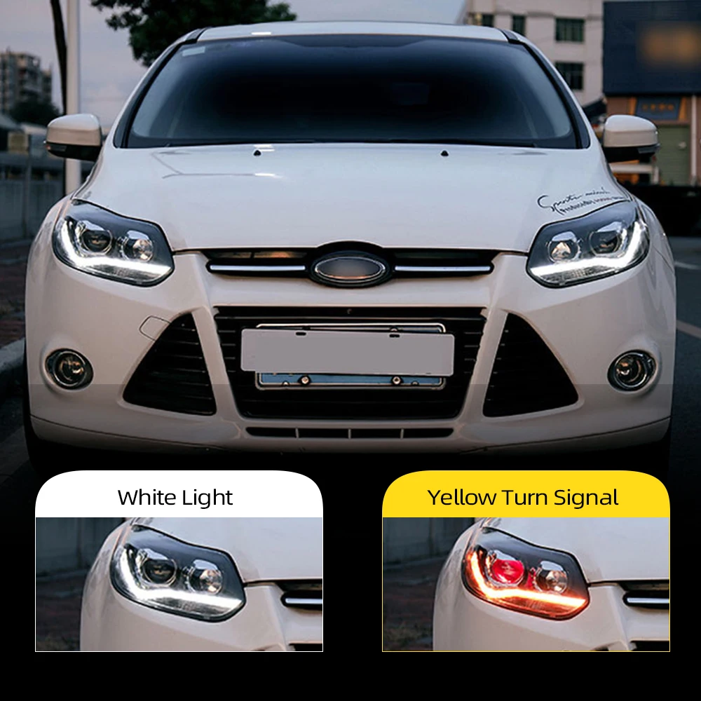 2 шт. светодиодный налобный фонарь для Ford Focus 3 головной светильник s 2012 2013 2014