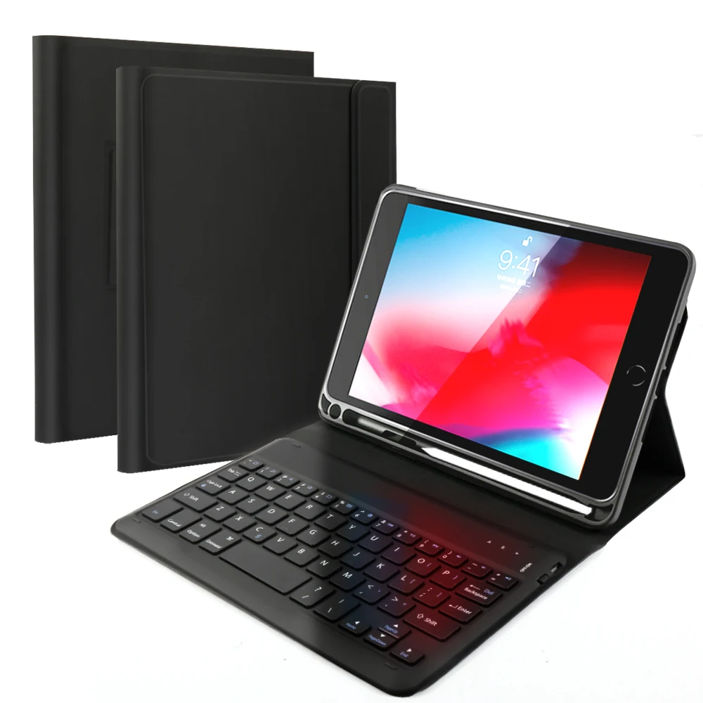 Bluetooth клавиатура для iPad Mini 5 / 2019 кожаный чехол клавиатуры флип-чехол защита |