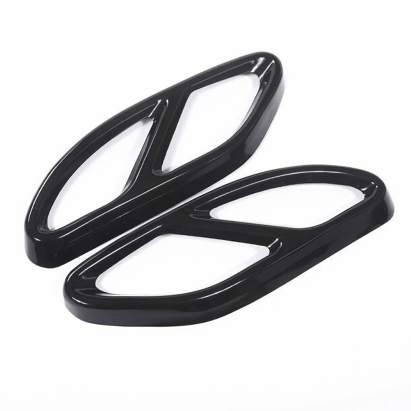 2pcs Black Rear Exhaust Muffler Cover Trim For Mercedes-Benz CLA Class C117 2016 Fashion Auto Accessories | Автомобили и