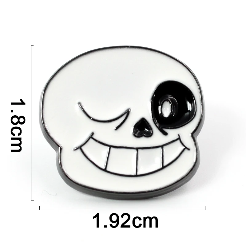 Sans BR0011 аниме halder Undertale мультфильм модные ювелирные изделия Frisk Flowey Toriel Sans броши на булавке Нагрудный значок аксессуары для одежды подарок - Окраска металла: Sans