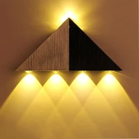 colorful decoration led wall light 5w ac90 265v triangle aluminum 5 colors wall lamps cold warm white for room hotel