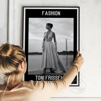 toni frissell exhibition museum poster fashion black and white photography retro character wall picture living room home decor