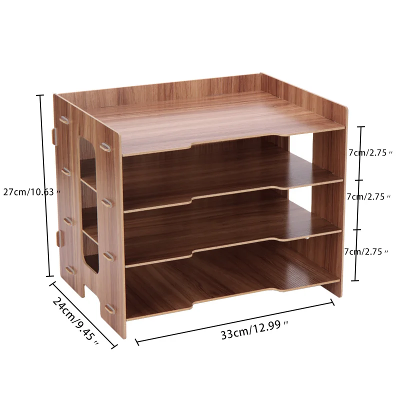 Деревянный Цветной офисный органайзер DIY шкаф для документов