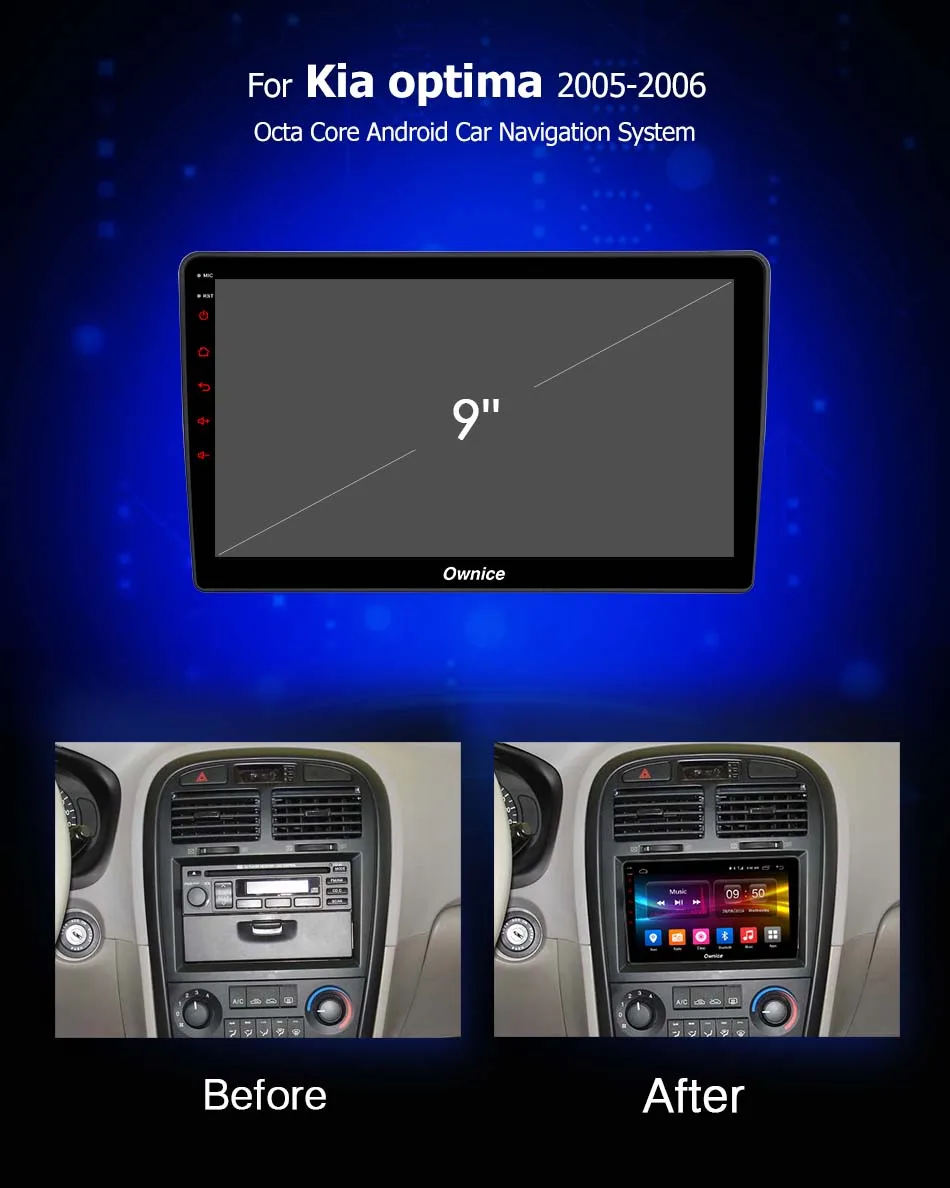 Ownice 8 ядерный Android 9,0 2Din 4G 360 Panorama DSP автомобильный DVD радио плеер K5 K6 gps навигация для Kia optima 2005 2006 2011