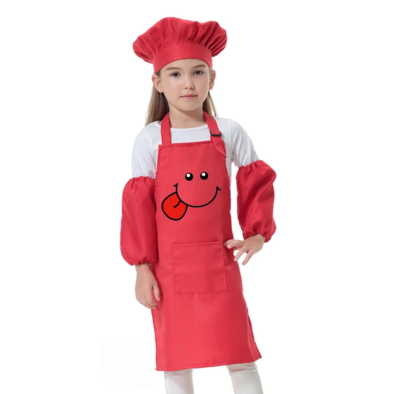 Детский фартук из полиэстера одежда для еды готовки нагрудник выпечки с рисунком