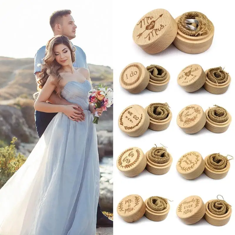 

Personalized Gift Rustic Wedding Ring Bearer Wood Wedding Ring Box Custom Your Names Date Wedding Ring Box Decorative Boxes