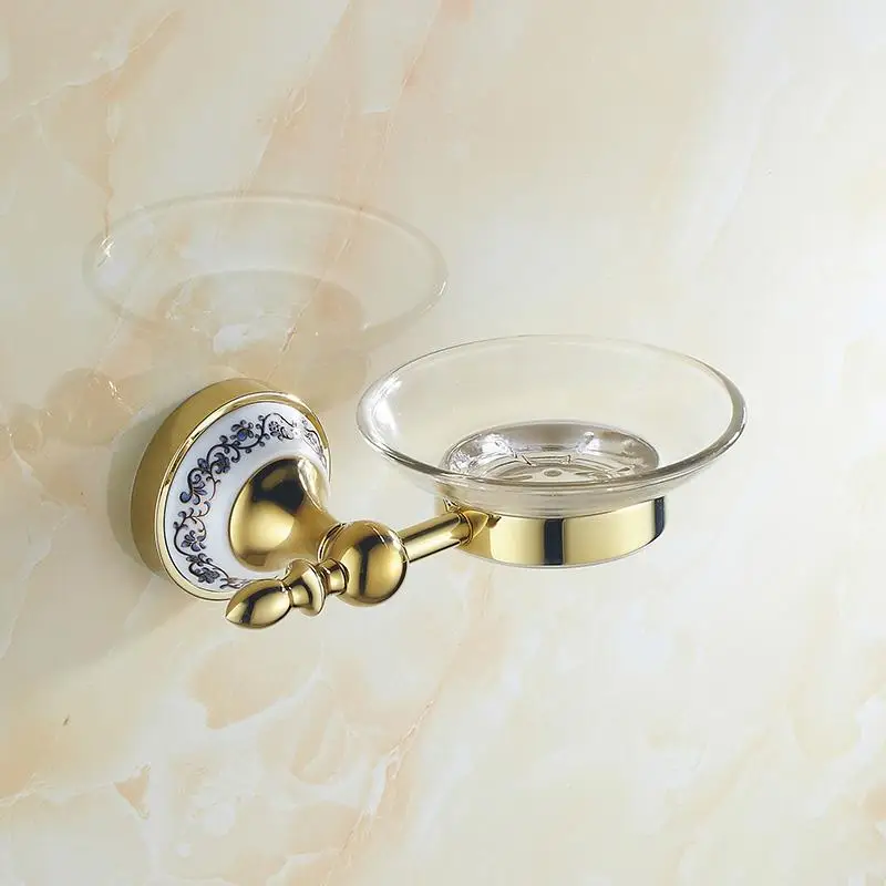 Золотая мыльница латунная настенный керамический хромированные аксессуары для