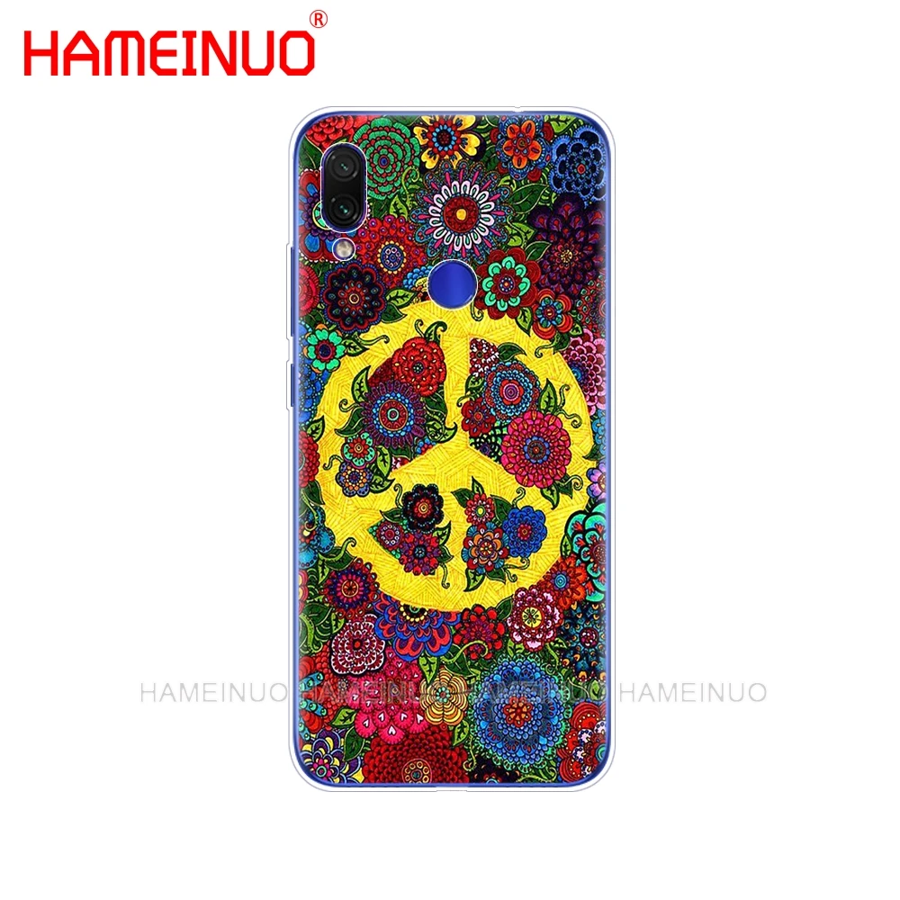 Силиконовый чехол для xiaomi mi 9 SE 9t PRO CC9 A3 Lite redmi NOET 7 7S 7A go k20 y3 Hippie Psychedelic Art Peace |