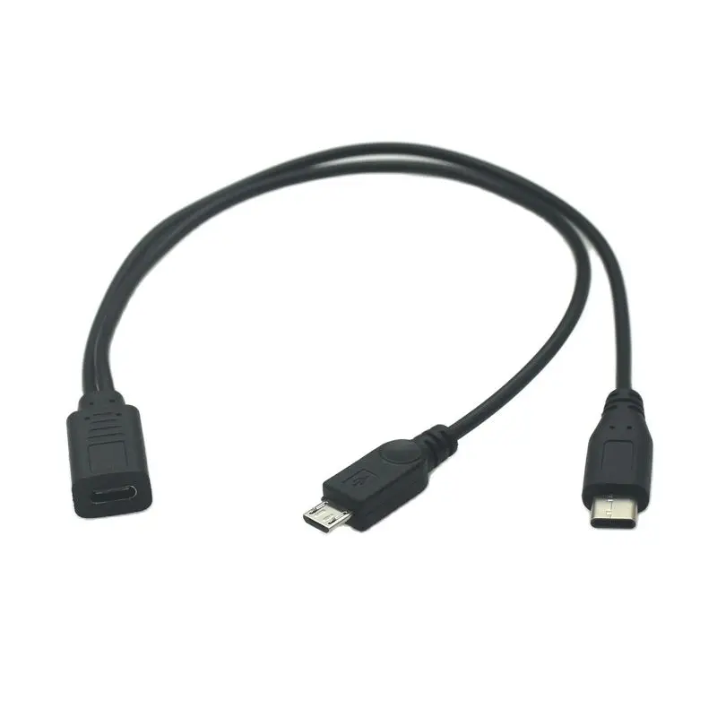USB 3. 0 Type-C от 1 до 2 мама и Micro 5P Type-B принтер женщин Male Y разветвитель зарядный