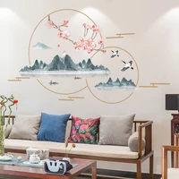 3d landscape wall stickers teenager living room bedroom home office decor wallstickers decoration chinese style poster
