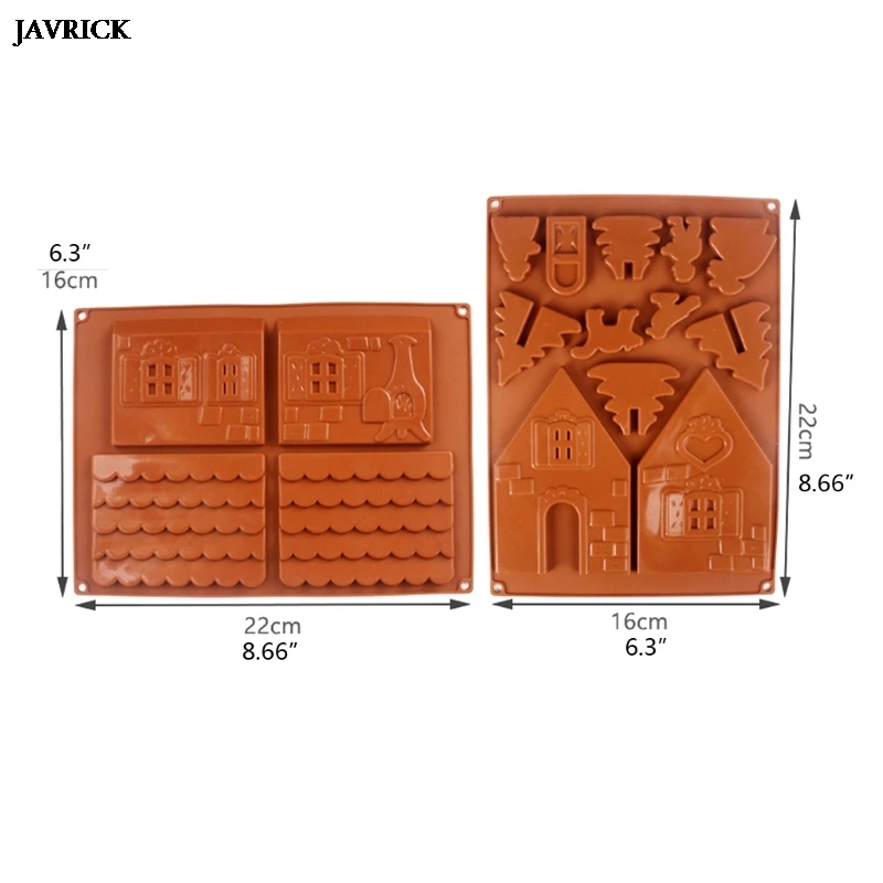 

DIY 3D Christmas House Silicone Epoxy Resin Molds Chocolate Fondant Mold Cake Decorating Tools For Christmas Party Favor