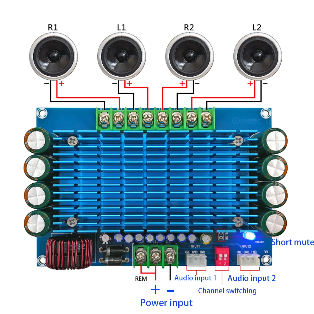 Tenghong TDA7850 4x50W фары для автомобилей Динамик усилитель цифровой аудио доска 4 канала