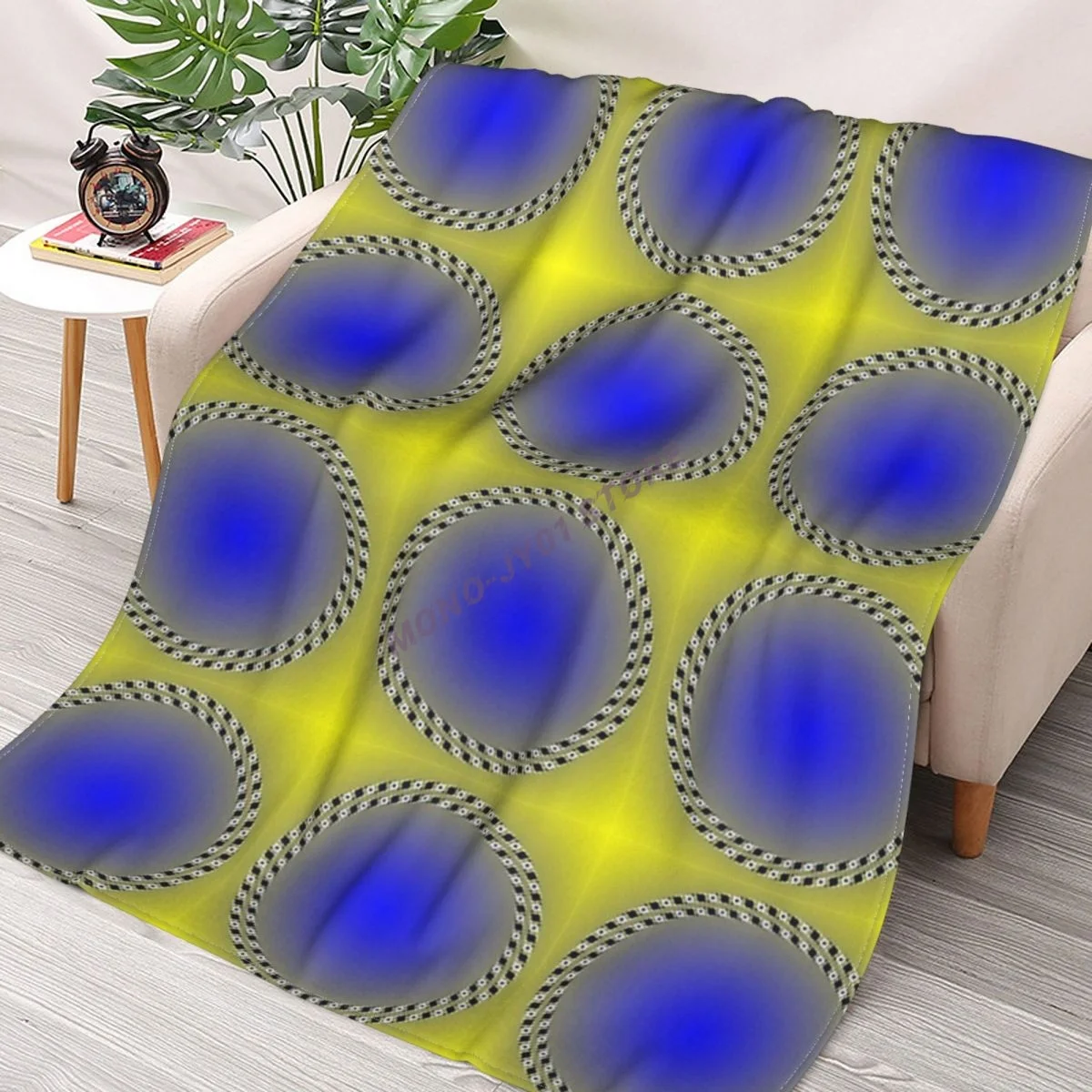 

ABSTRACT PSYCHEDELIC Whimsical Print Throw Blanket Sherpa Blanket cover Bedding soft Blankets
