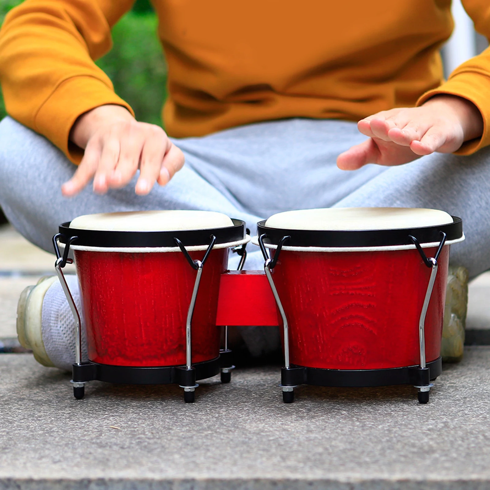 6 & 7 дюймовые головки Бонго барабан Африканский для школы ударные детские