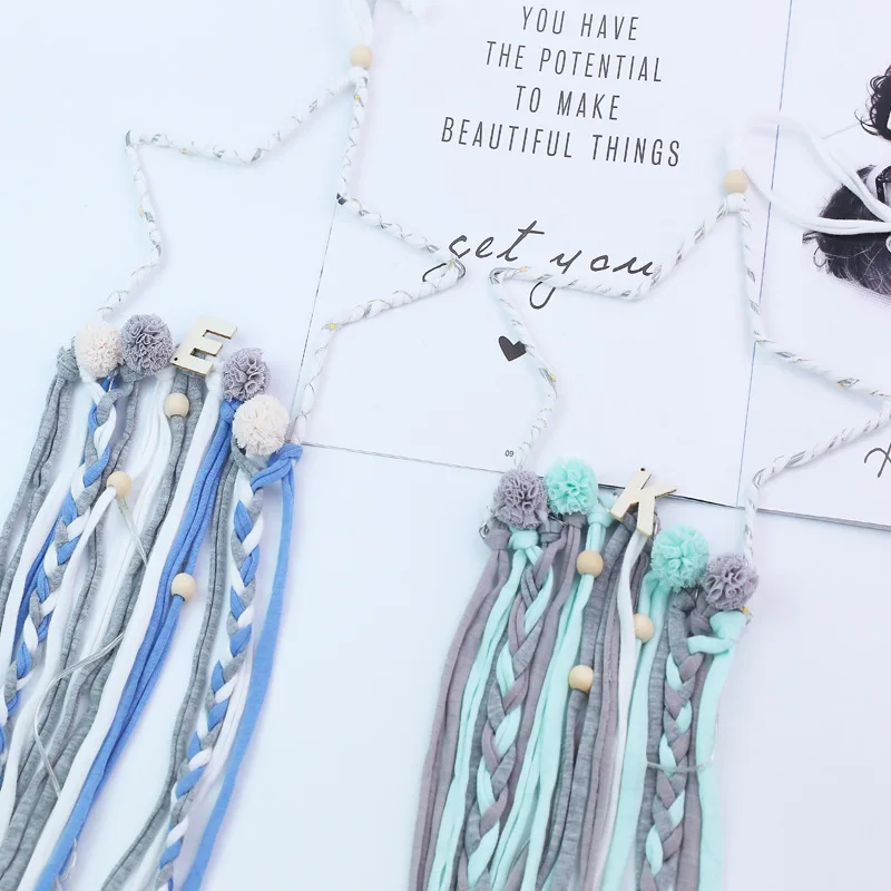 3D деревянные бусины в форме звезды бахрома настенные украшения украшение для