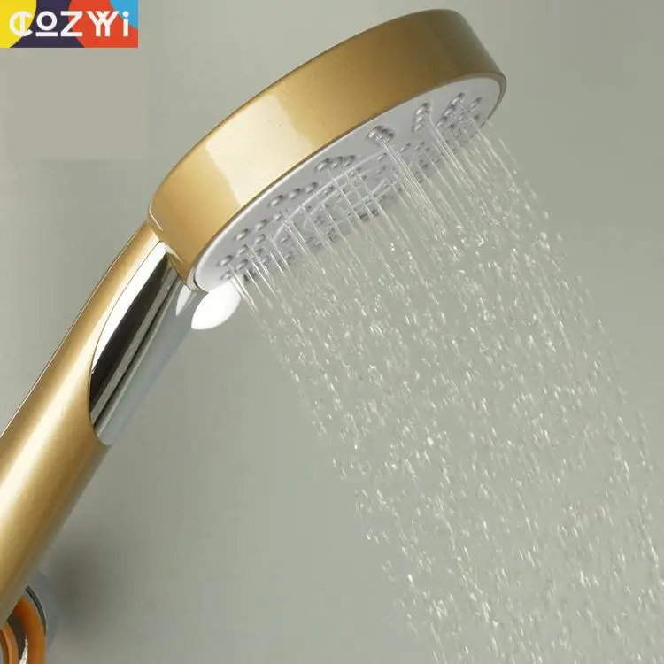 Ручная насадка для душа из АБС-пластика золотой модный стиль большая круглая
