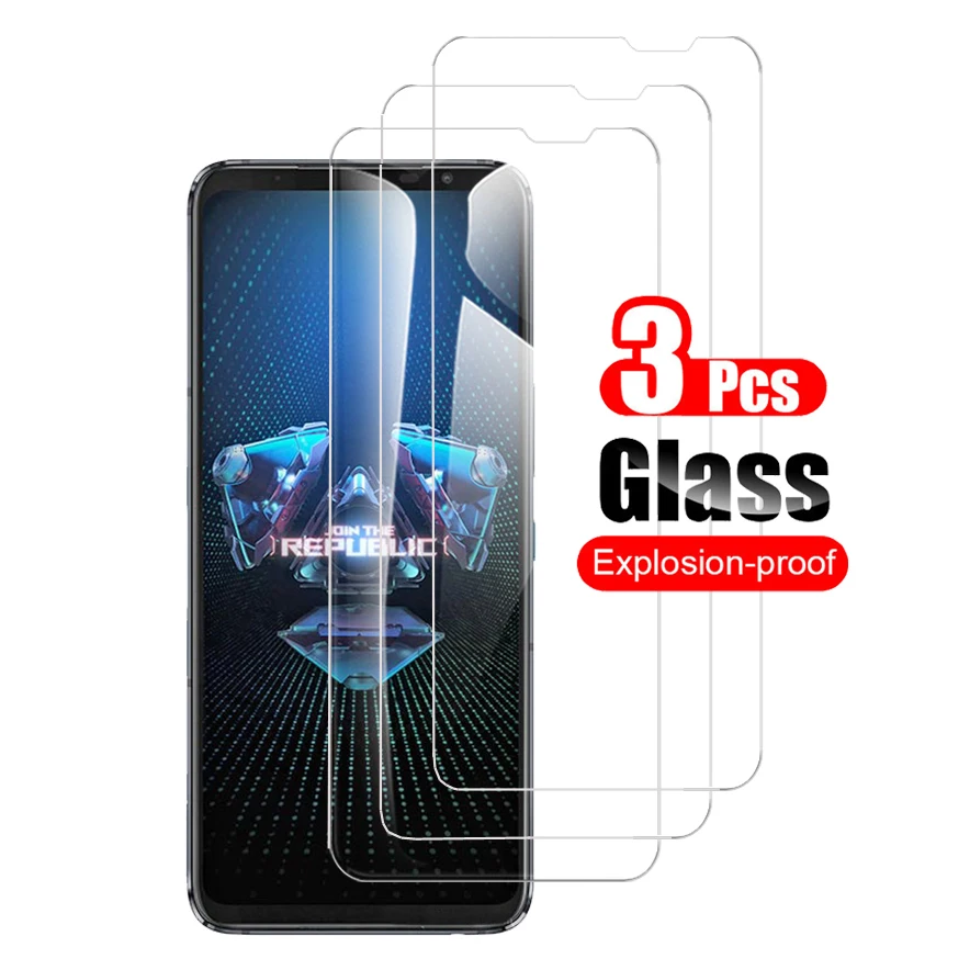 

3Pcs Tempered Glass For Asus ROG Phone 5 Rog5 Pro Screen Protector Glass for Asus ROG Phone 5 Ultimate 6.78" Protective Film 9H