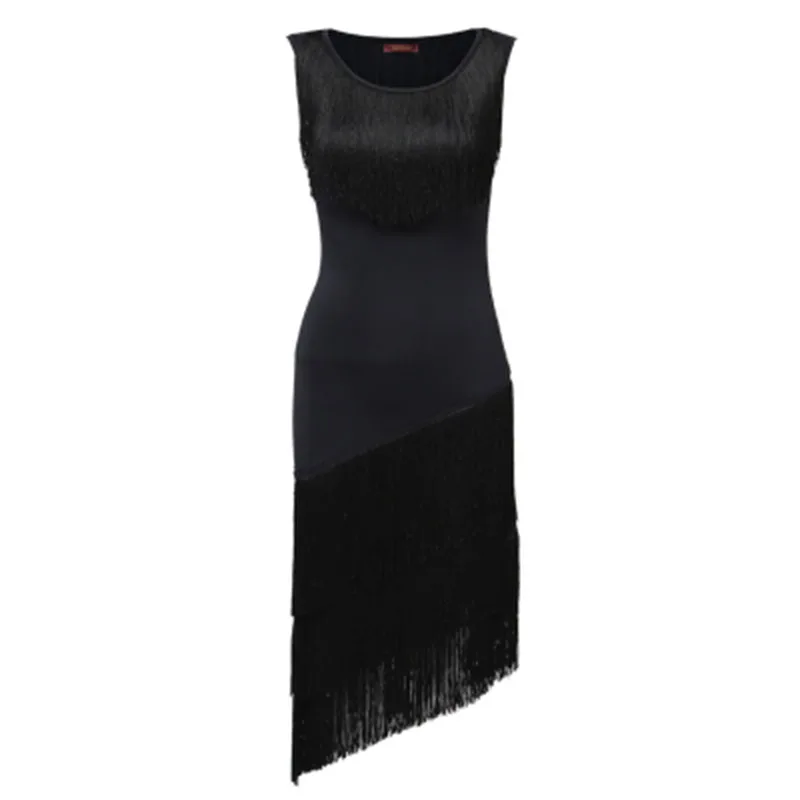 2020 женские латинские танцы практика/производительность платья черный Красный