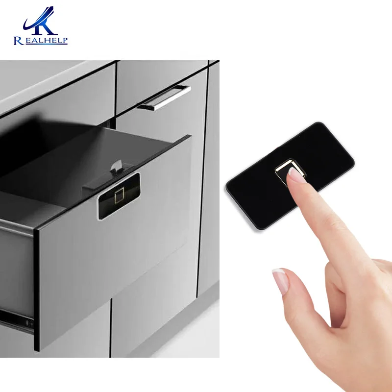 Электрический замок с идентификацией отпечатков пальцев деревянный чехол ящик