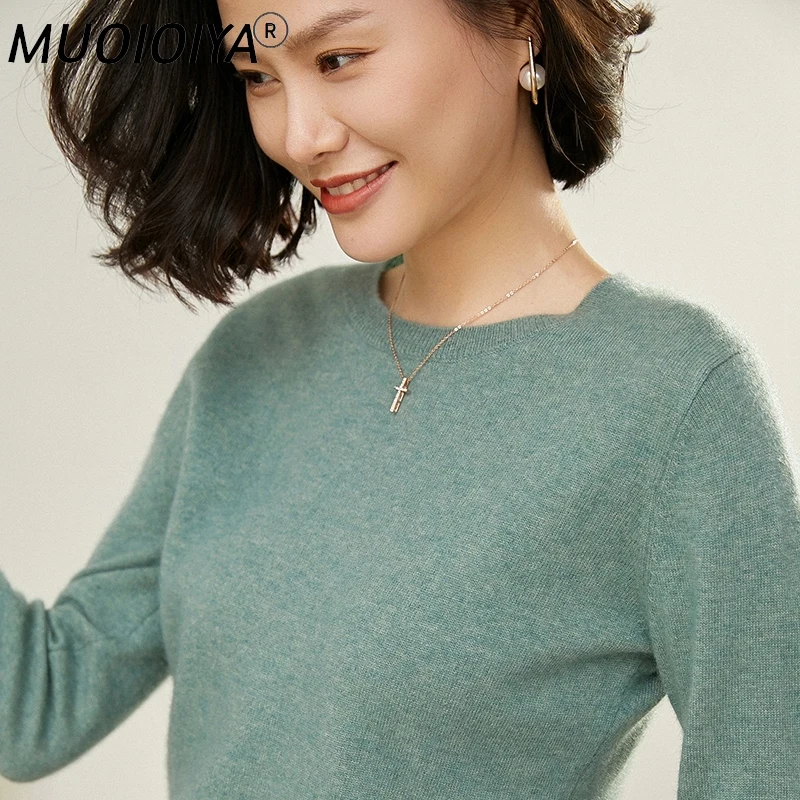 

Hot Sale Autumn Winter Sweater Women O-Neck 100% Cashmere Female Thick Twist Pattern Bottoming Warm 8Colors S-XXL Pullover