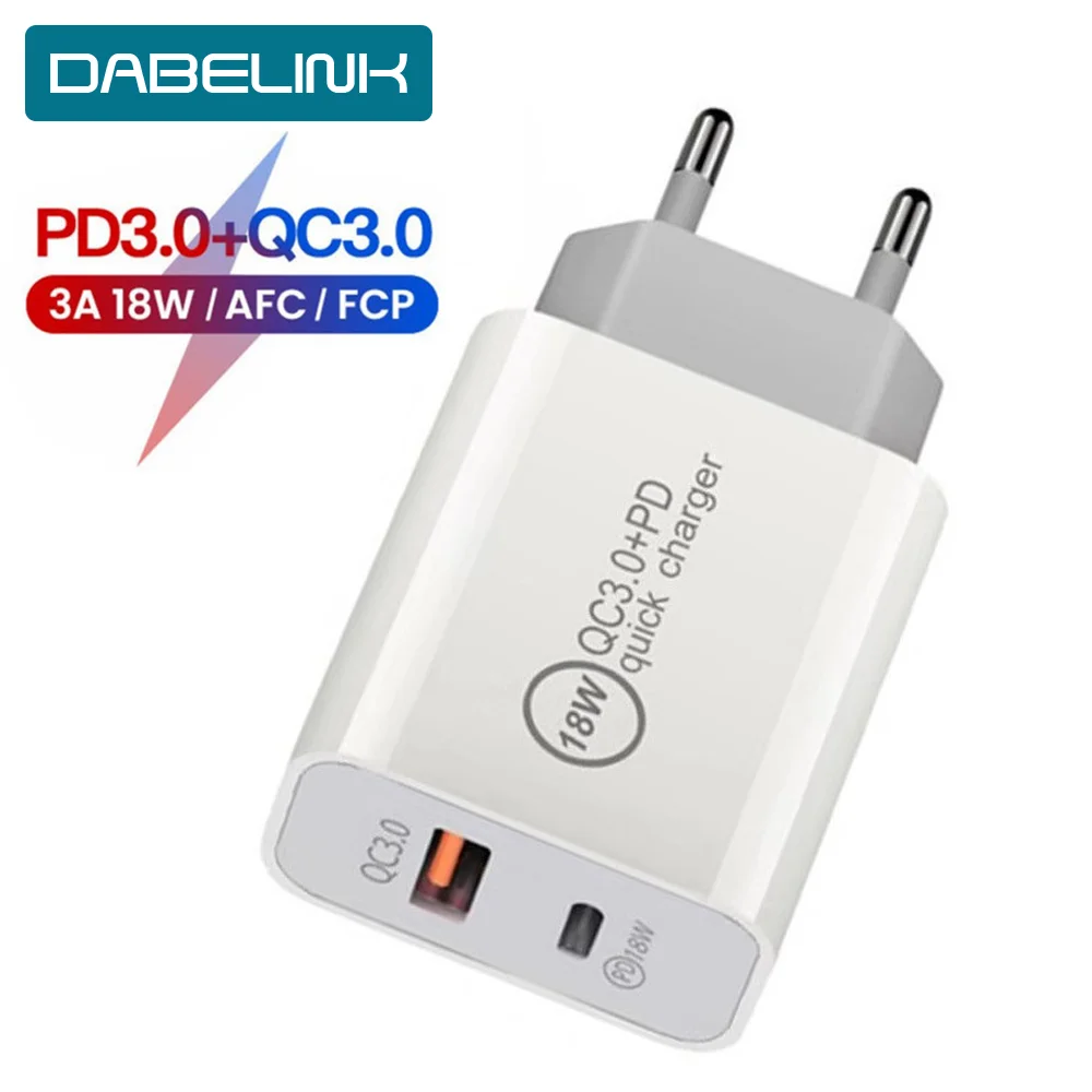 PD QC 4 0 3 FCP двойное зарядное устройство USB 36 Вт Быстрая зарядка штепсельная вилка