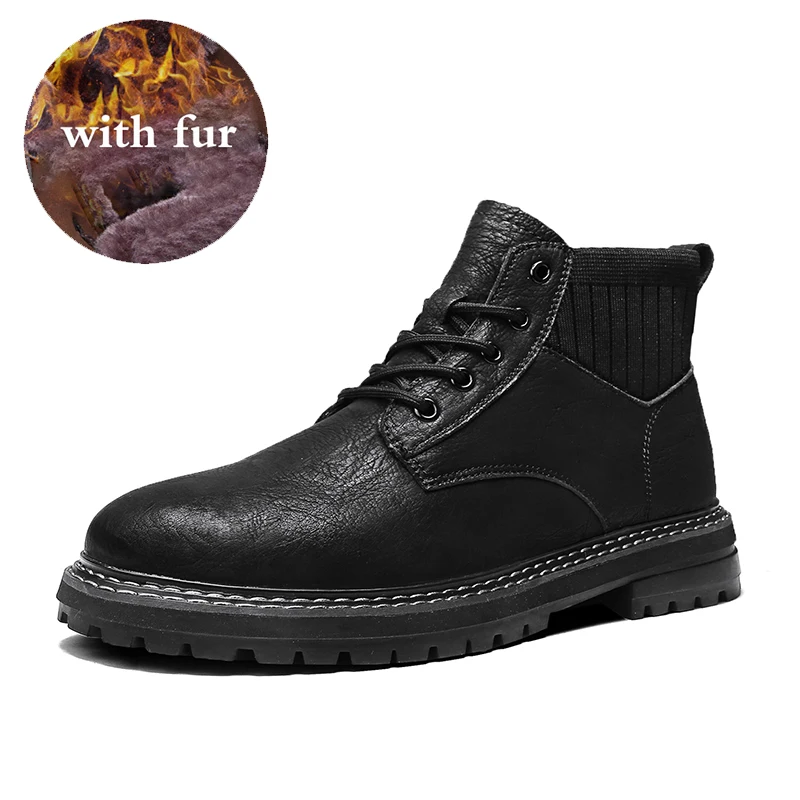 

Men Boots Casual Shoes for Men High Top Male Ankle Boots Shoes Fashion Outdoor Winter Warm Boots Working Comfortable Shoes Botas