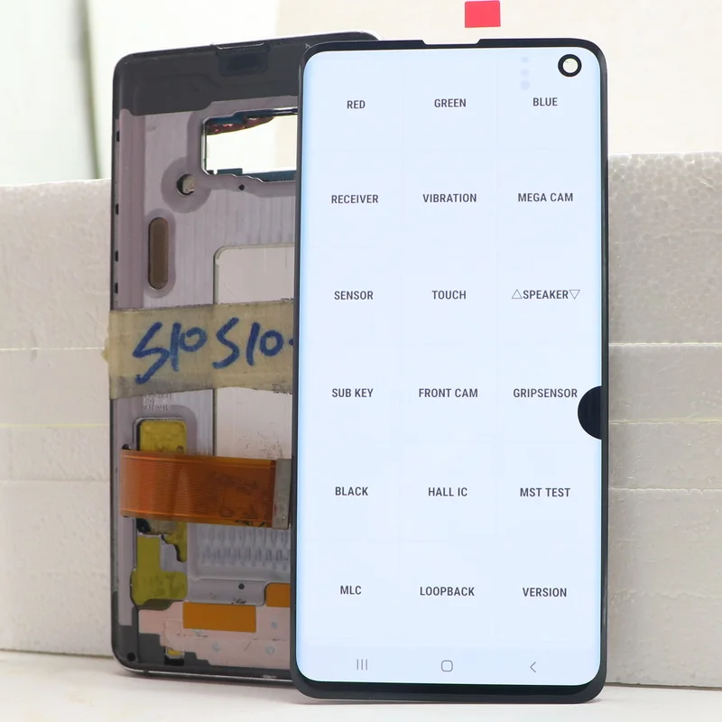 Pantalla Lcd 100% Original para SAMSUNG Galaxy S10, digitalizador de pantalla t&aacute;ctil con defectos, G973, G973U, G9730, SM-G973F, G973F/DS-2