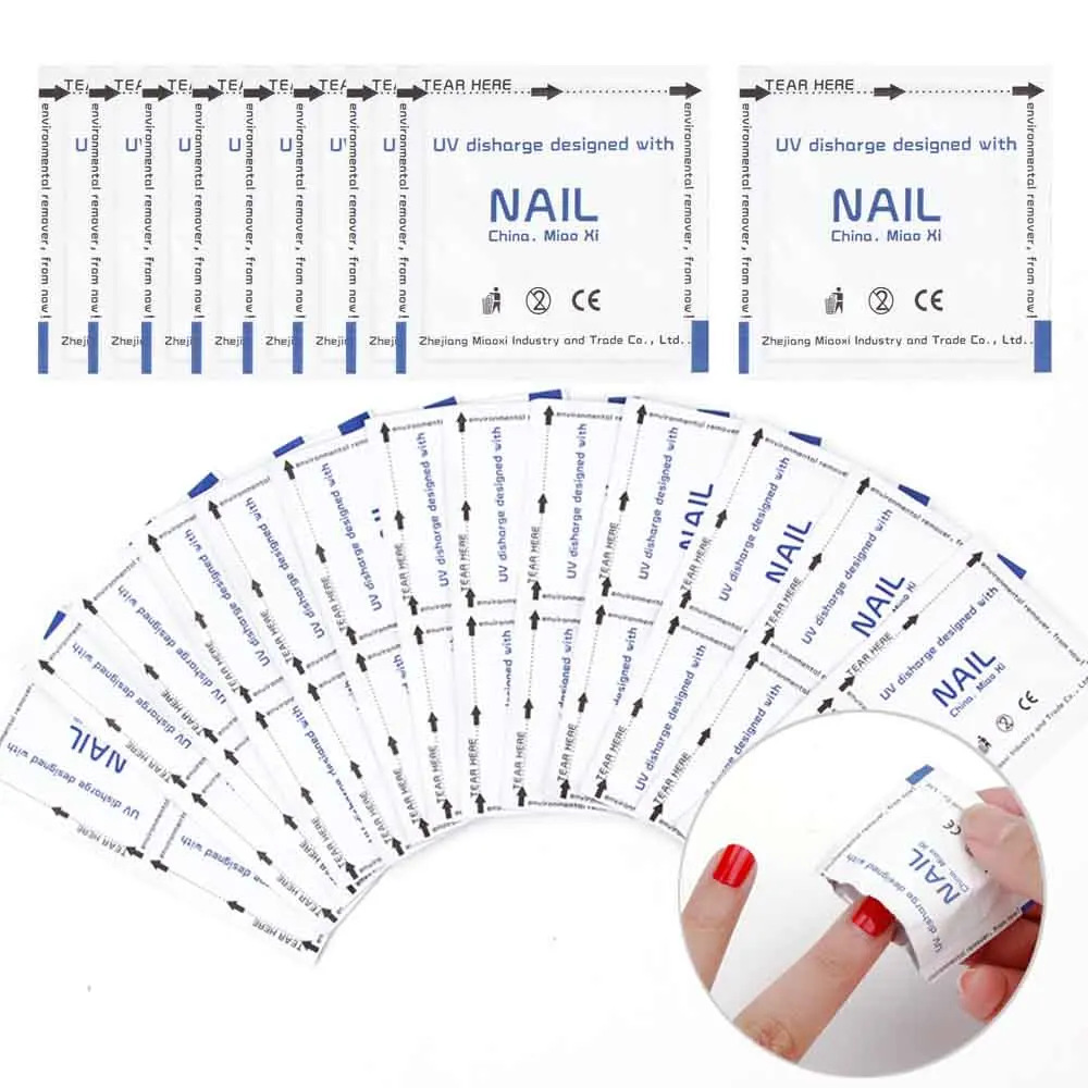 200 шт. обезжиривающее средство для снятия гель лака салфетки очистки поверхности