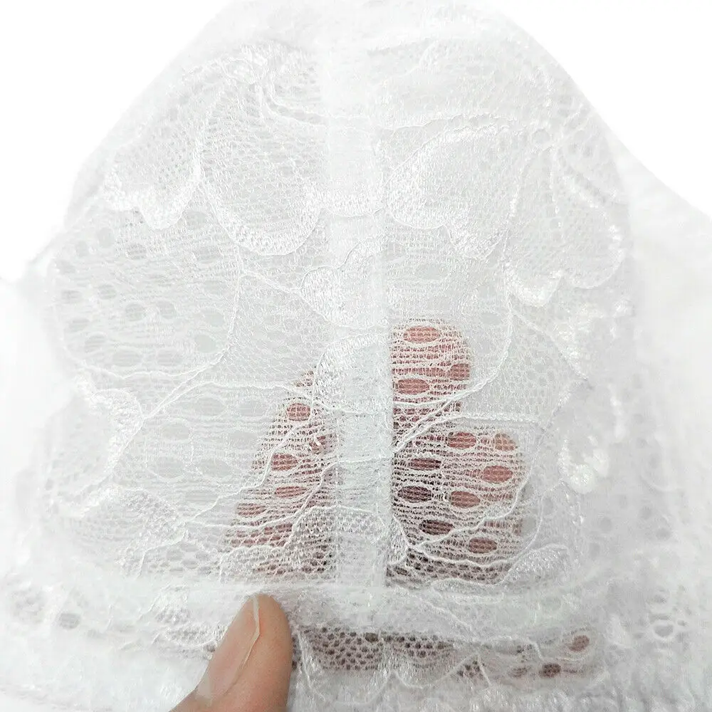 Vgplay White Women Bra Sexy Lace Hollow Transparent Thin Cup Underwear Embroidery Floral Bras For | Женская одежда