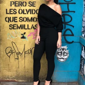 Женский пикантный комбинезон с открытыми плечами, Комбинезоны на молнии с высокой талией, шикарная туника с коротким рукавом, женские брюки, комбинезоны, женский комбинезон, одежда