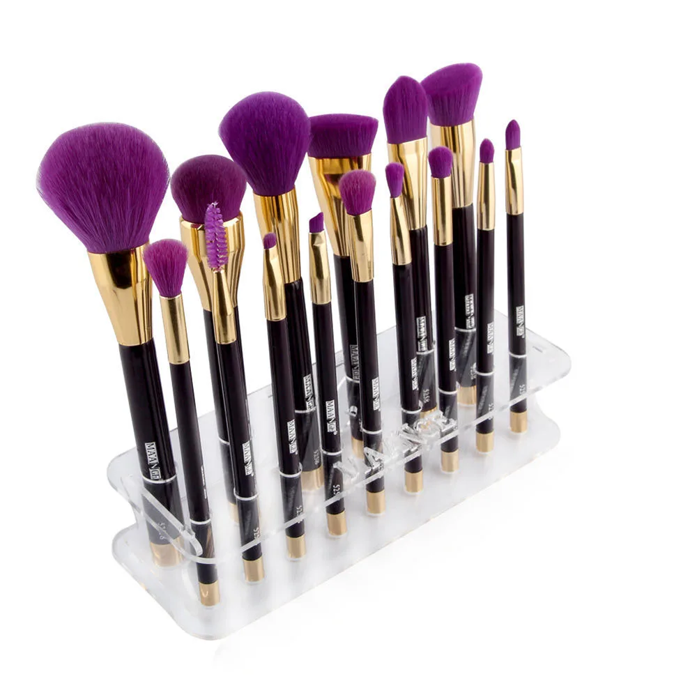 Акриловый держатель кистей для макияжа с 15 отверстиями органайзер сушки полка