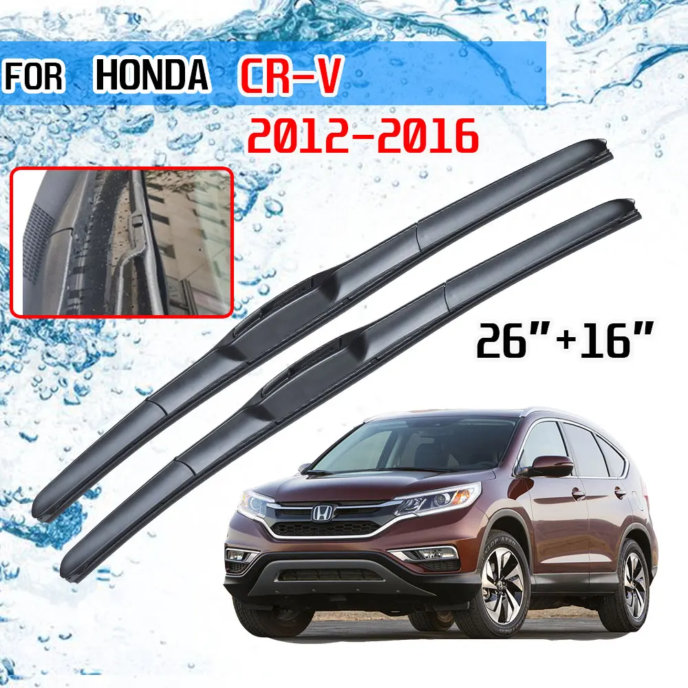 For Honda CR-V RM1 RM3 RM4 2012 2013 2014 2015 2016 CRV Accessories Car Front Windscreen Wiper Blade Brushes Cutter U J Hook