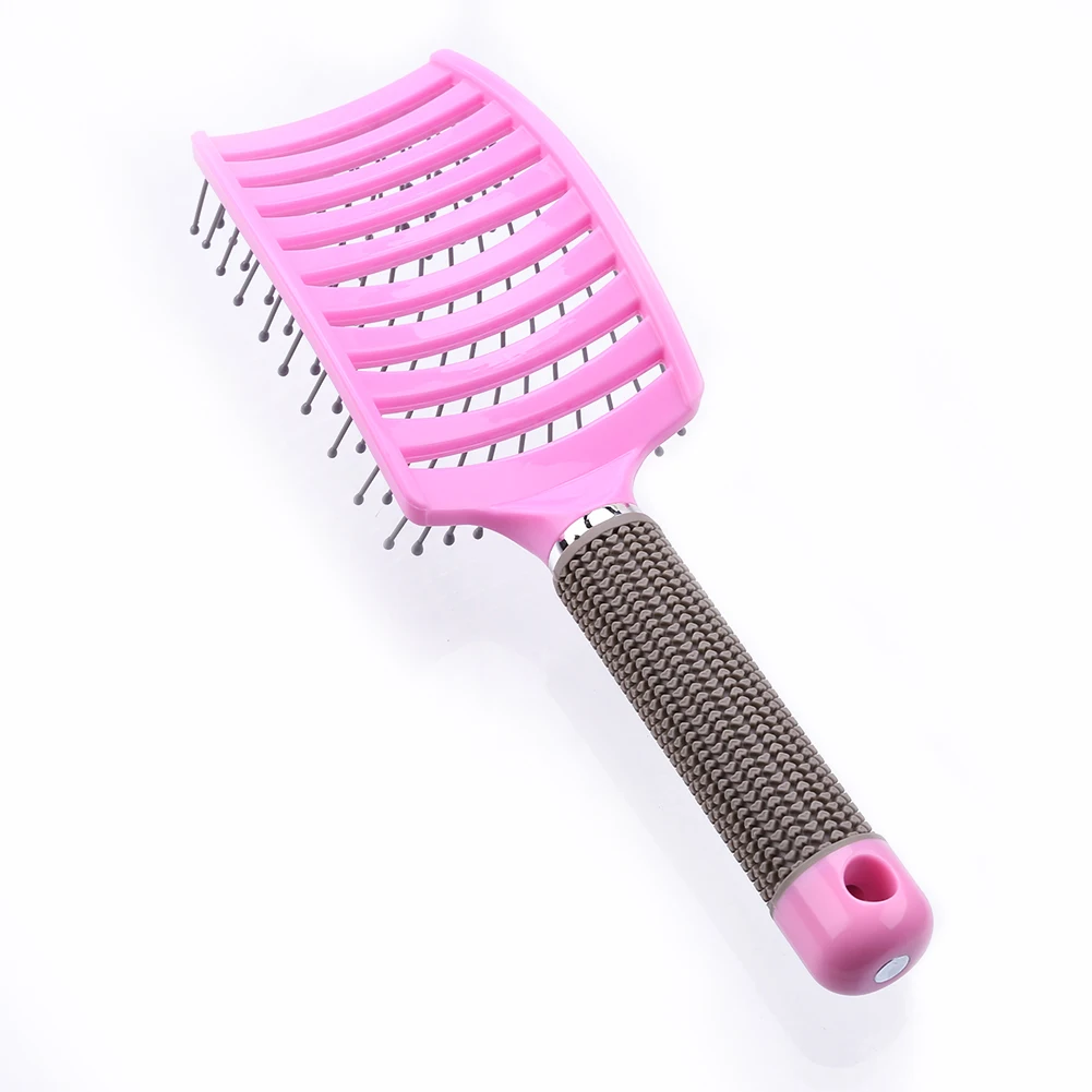 

Girls Hair Scalp Massage Comb Bristle Nylon Hairbrush Women Wet Curly Detangle Hair Brush for Salon Hairdressing Styling Tools