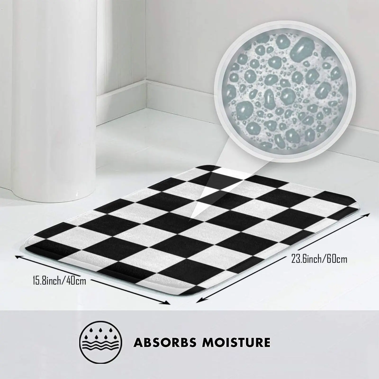 Checkered Flag Pattern Race Winner Mat Rug Carpet Anti - Slip Bedroom Entrance Door Ca | Дом и сад