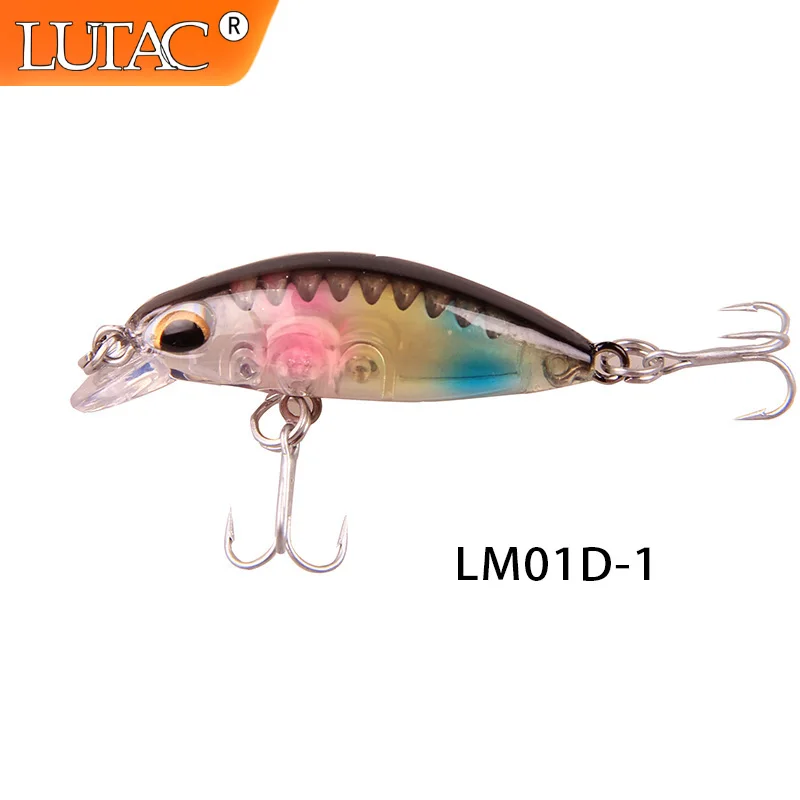 

LUTAC 40mm 3g Mini Minnow Fishing Bait Hard Plastic Wobblers Fishing Lure Fishing Tackle
