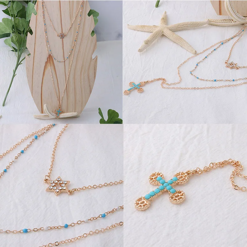 Изысканные браслеты NeeFu WoFu с пентаграммой для женщин браслет голубыми насекомыми