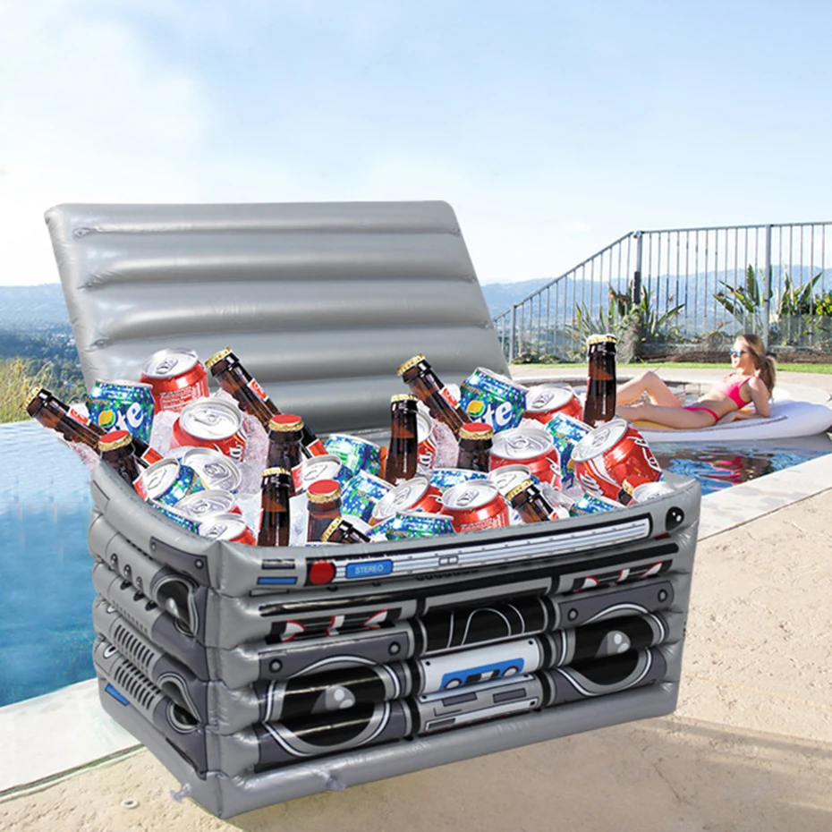 Ретро Радио надувной держатель для напитков бассейна игрушки надувная подставка