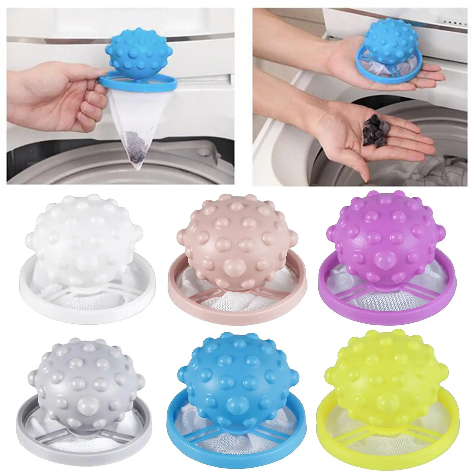 

Laundry Filter Mesh Bag Washing Machine Hair Removal Device Ball Cleaning Tool
