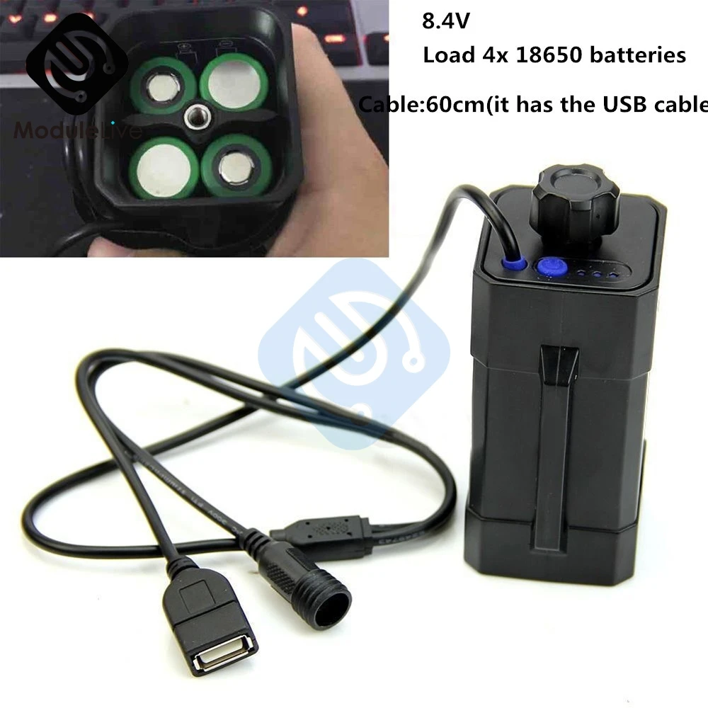 4 x 18650 Cycling Waterproof Safety Battery Case Shell Pack LED Indicator Lithium Box For BicycleTail Back Light | Инструменты