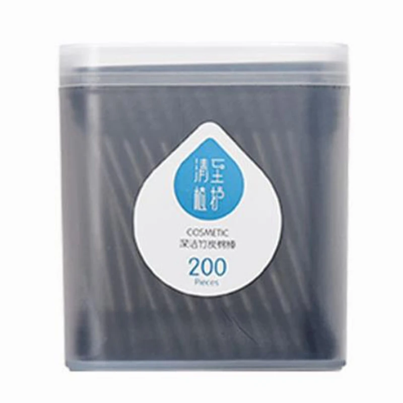 

200 шт., ватные палочки с двумя наконечниками и деревянной ручкой