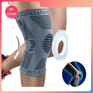 1 шт. нейлоновые эластичные спортивные наколенники, дышащий фиксатор колена, фиксатор колена для бега, фитнеса, пешего туризма, велоспорта, Силиконовая защита колена