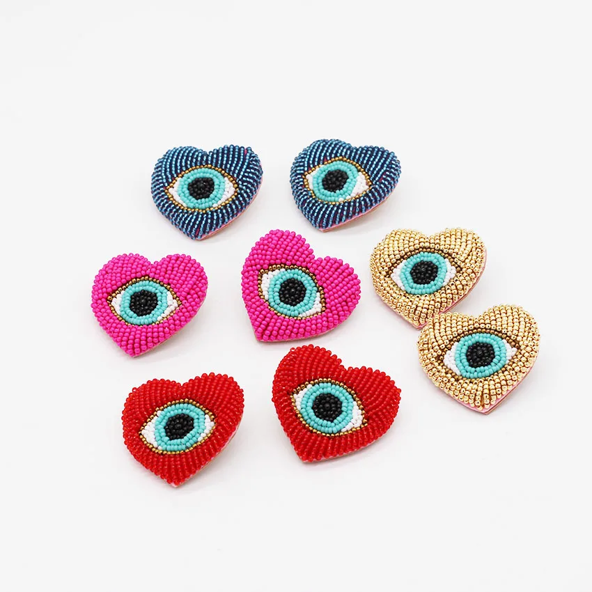 Серьги в форме сердца с кристаллами 864|Серьги-гвоздики| |