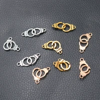 15pcs retro handcuffs alloy connectors hip hop necklaces earrings accessories diy charms for jewelry craft making 2410mm a302