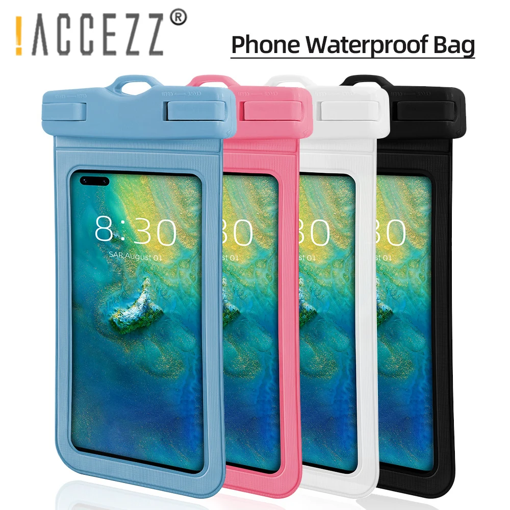 

!ACCEZZ 7.2" Waterproof Bag IPX8 Underwater Swim Pouch Water proof Phone Case Universal For iPhone Samsung Huawei Xiaomi OPPO