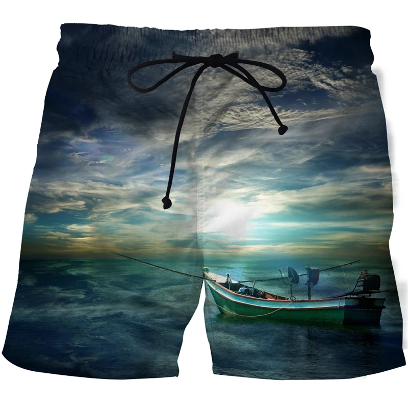 

Summer Men's Beach Pants 3D Printed Marine fPFish Series Shorts Beach Scenery Fashion Sports Men's Leisure Beach Shorts