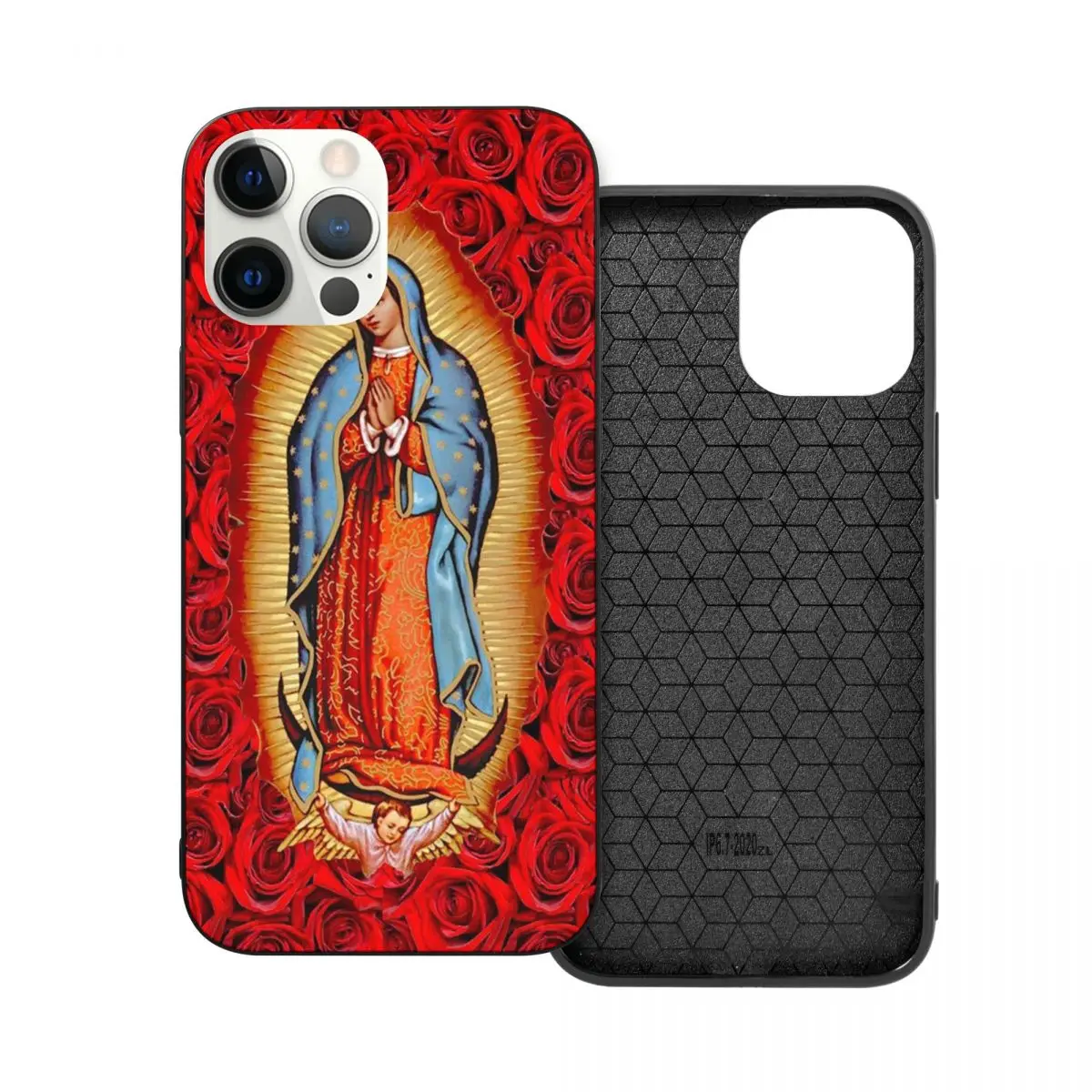 

VIRGEN DE GUADALUPE PC Glass TPU Phone Case for iPhone 13 12 11 Xs Xr X Pro Max Mini 7 8 Se2 Plus 6 6S