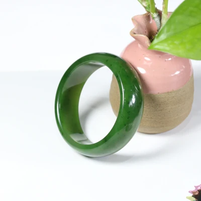 Zheru ювелирные изделия натуральный нефрит 54-64 мм зеленый браслет элегантные